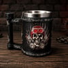 Toptan Kuru Kafa Motorcu Tasarımlı Metal Kupa Bardak
