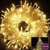 Yılbaşı Aydınlatması 100 LED Perde Hortum Sıcak Beyaz Işık