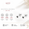 Servi 925 Ayar Gümüş 3 mm Siyah Zirkon Taşlı Nokta  Küpe