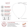 Servi 925 Ayar Gümüş 5 mm Zirkon Taşlı Hayalet Kolye