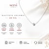 Servi 925 Ayar Gümüş 5 mm Zirkon Taşlı Hayalet Kolye