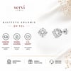 Servi 925 Ayar Gümüş Adele 4 mm Tektaş Küpe