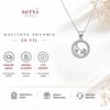 Servi 925 Ayar Gümüş Anne ve Bebek Arabası Kolye