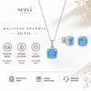 Servi 925 Ayar Gümüş Aqua Opal Set