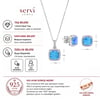 Servi 925 Ayar Gümüş Aqua Opal Set