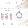 Servi 925 Ayar Gümüş Beşgen Baget Taşlı Kolye ve Küpe Set  