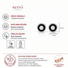 Servi 925 Ayar Gümüş Black Orbit Zirkon Taşlı Siyah Mineli Küpe
