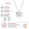 Servi 925 Ayar Gümüş Butterfly Kelebek Kolye