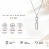 Servi 925 Ayar Gümüş Chain Glow Ataç Kolye