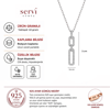 Servi 925 Ayar Gümüş Chain Glow Ataç Kolye