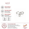 Servi 925 Ayar Gümüş Çift Sarmal Ayarlanabilir Eklem ve Ayak Yüzüğü