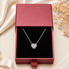 Servi 925 Ayar Gümüş Crystal Heart Tektaş Kalp Kolye