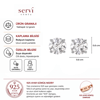 Servi 925 Ayar Gümüş Diamond Glow Zirkon Taşlı Tektaş Küpe