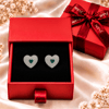 Servi 925 Ayar Gümüş Emerald Love Zümrüt Rengi Taşlı Kalp Küpe