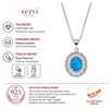 Servi 925 Ayar Gümüş Fiore Opal Kolye