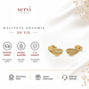 Servi 925 Ayar Gümüş Golden Leaf Yaprak Küpe