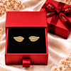 Servi 925 Ayar Gümüş Golden Leaf Yaprak Küpe