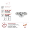 Servi 925 Ayar Gümüş Infinity Çapraz Bantlı Tektaş Yüzük