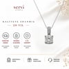 Servi 925 Ayar Gümüş Işıltılı Zirkon Taşlı Tektaş Kolye
