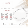 Servi 925 Ayar Gümüş Kristal Boncuklu Modern Zincir Bileklik