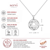 Servi 925 Ayar Gümüş Lotus Mandala Kolye