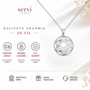 Servi 925 Ayar Gümüş Lotus Mandala Kolye