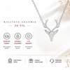 Servi 925 Ayar Gümüş  Majestic Deer Geyik Başı Figürlü Kolye