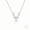 Servi 925 Ayar Gümüş  Majestic Deer Geyik Başı Figürlü Kolye