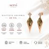 Servi 925 Ayar Gümüş Majestic Zultanit Taşlı Geometrik Damla Küpe