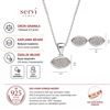 Servi 925 Ayar Gümüş Minimal Göz Formlu Kolye ve Küpe Set