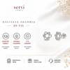 Servi 925 Ayar Gümüş Minimal Halka Çiçek