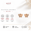 Servi 925 Ayar Gümüş Minimal Zirkon Taşlı Rose Kelebek Küpe