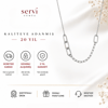Servi 925 Ayar Gümüş Modern Ataç  Zincir Kolye 