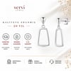 Servi 925 Ayar Gümüş Modern Çerçeve Sallantılı Küpe
