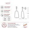 Servi 925 Ayar Gümüş Modern Çerçeve Sallantılı Küpe