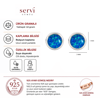 Servi 925 Ayar Gümüş Ocean Glow Mavi Opal Tektaş Küpe
