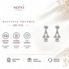 Servi 925 Ayar Gümüş Paris Figürlü Tektaşlı Küpe