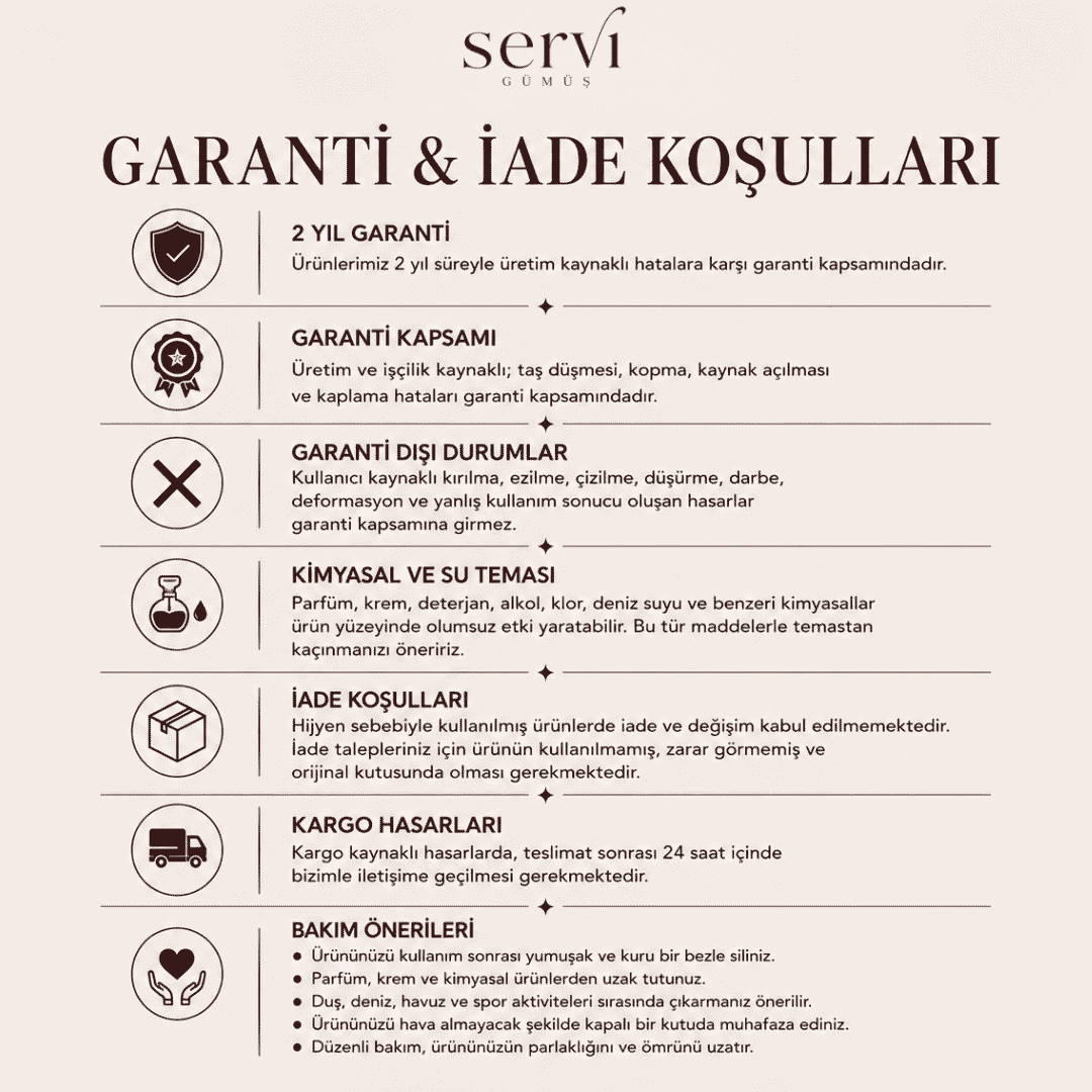 Servi 925 Ayar Gümüş Pomelita Set