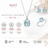 Servi 925 Ayar Gümüş Pomelita Set