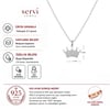 Servi 925 Ayar Gümüş Queen Taç Kolye