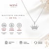 Servi 925 Ayar Gümüş Queen Taç Kolye