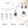 Servi 925 Ayar Gümüş Radiant Baget Set