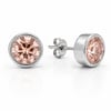 Servi 925 Ayar Gümüş Rosa 7 mm Tektaş Küpe