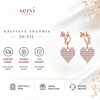 Servi 925 Ayar Gümüş Rose Aşk Düğümü Pixel Kalp Sallantılı Küpe