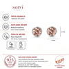 Servi 925 Ayar Gümüş Rose Glow 4 mm Pembe Zirkon Taşlı Tektaş  Küpe 