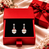Servi 925 Ayar Gümüş Santa Charm Noel Baba Figürlü Küpe