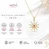 Servi 925 Ayar Gümüş Solis Güneş Kolye