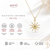 Servi 925 Ayar Gümüş Solis Güneş Kolye