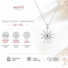 Servi 925 Ayar Gümüş Solis Güneş Kolye