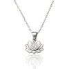 Servi 925 Ayar Gümüş Taşlı Lotus Çiçeği Kolye